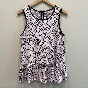 Kate Spade Pink Polka Dot Pajama Tank Top - Size: Small